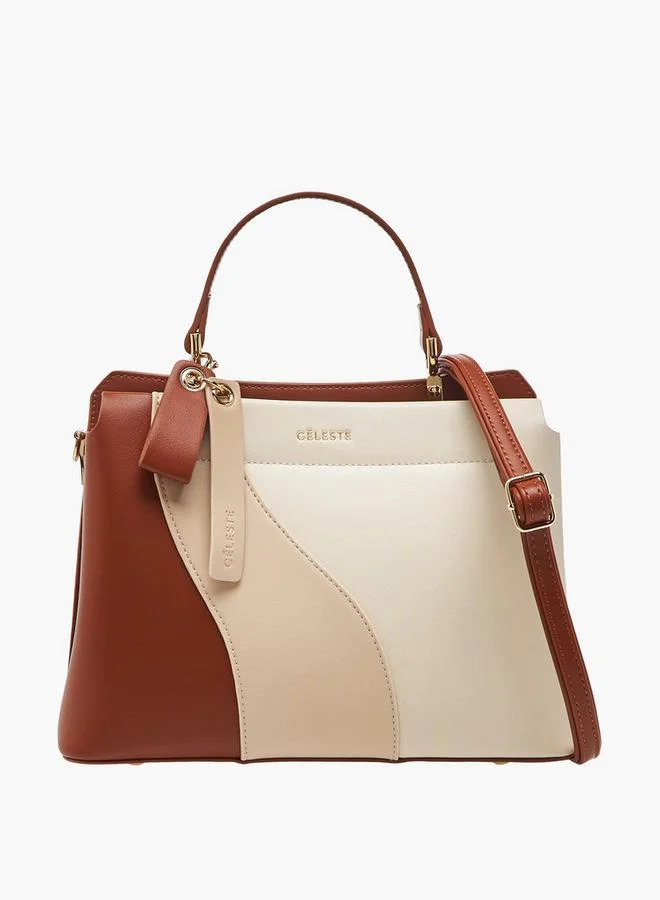 Celeste Colourblock Tote Bag With Detachable Strap